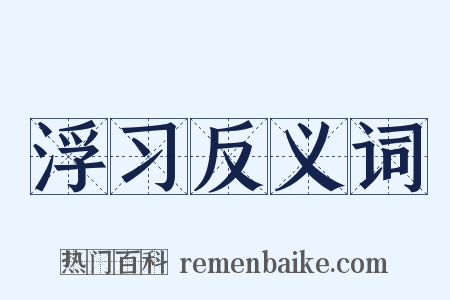 浮习反义词是什么意思的图片